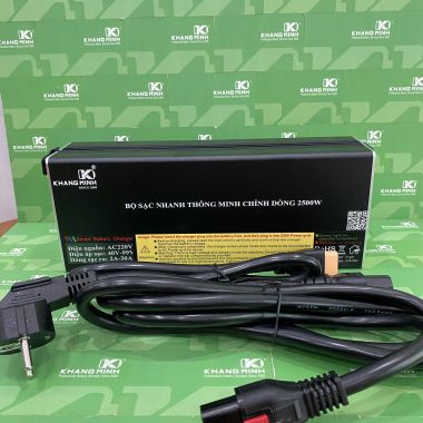 Sạc nhanh 2500W 30A chỉnh dòng sạc được pin dung lượng cao