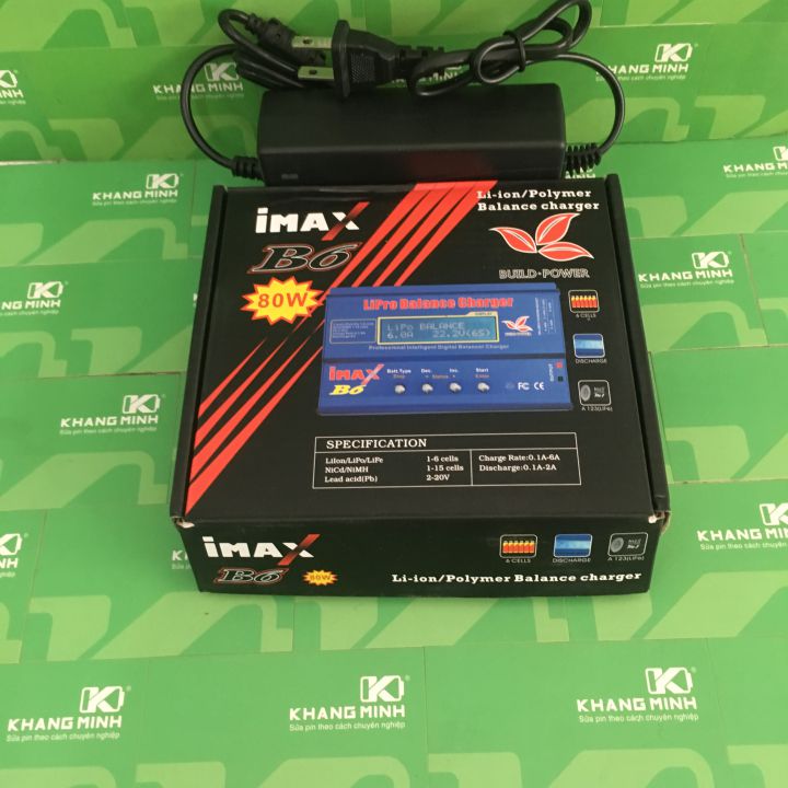 Sạc iMax B6 80W cân bằng cell và đo dung lượng pin