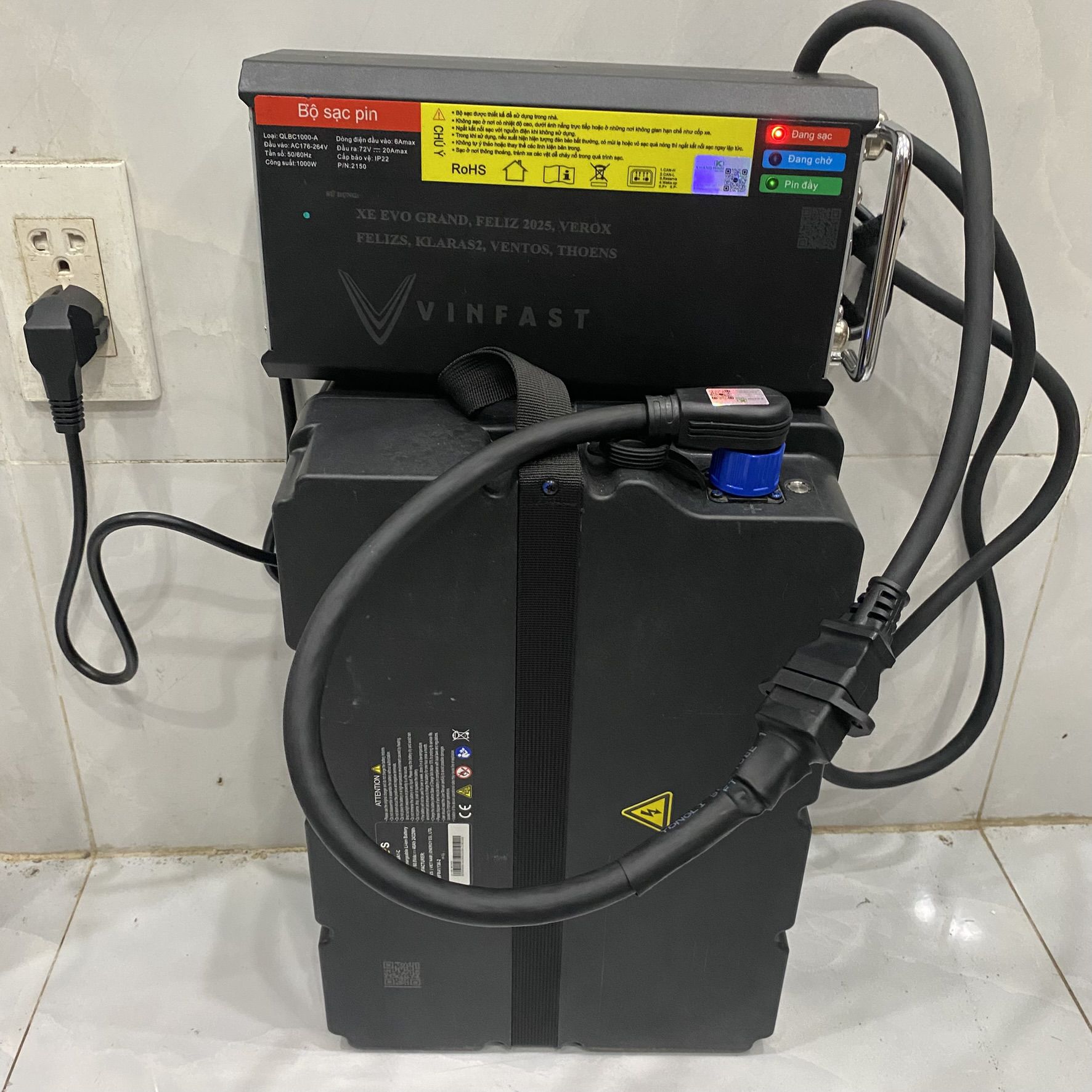 Sạc 1000W pin LFP Evo200 Evo Grand Feliz 2025 FelizS mới 99%