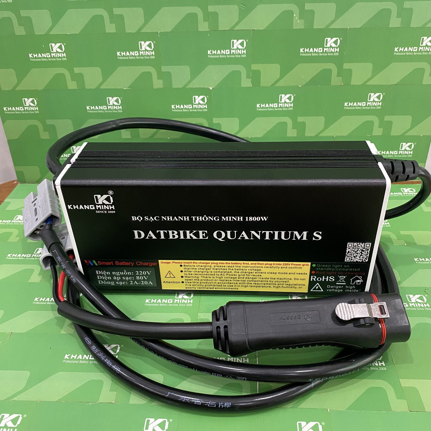 Sạc nhanh 1800W cho xe DatBike chỉnh dòng thông minh