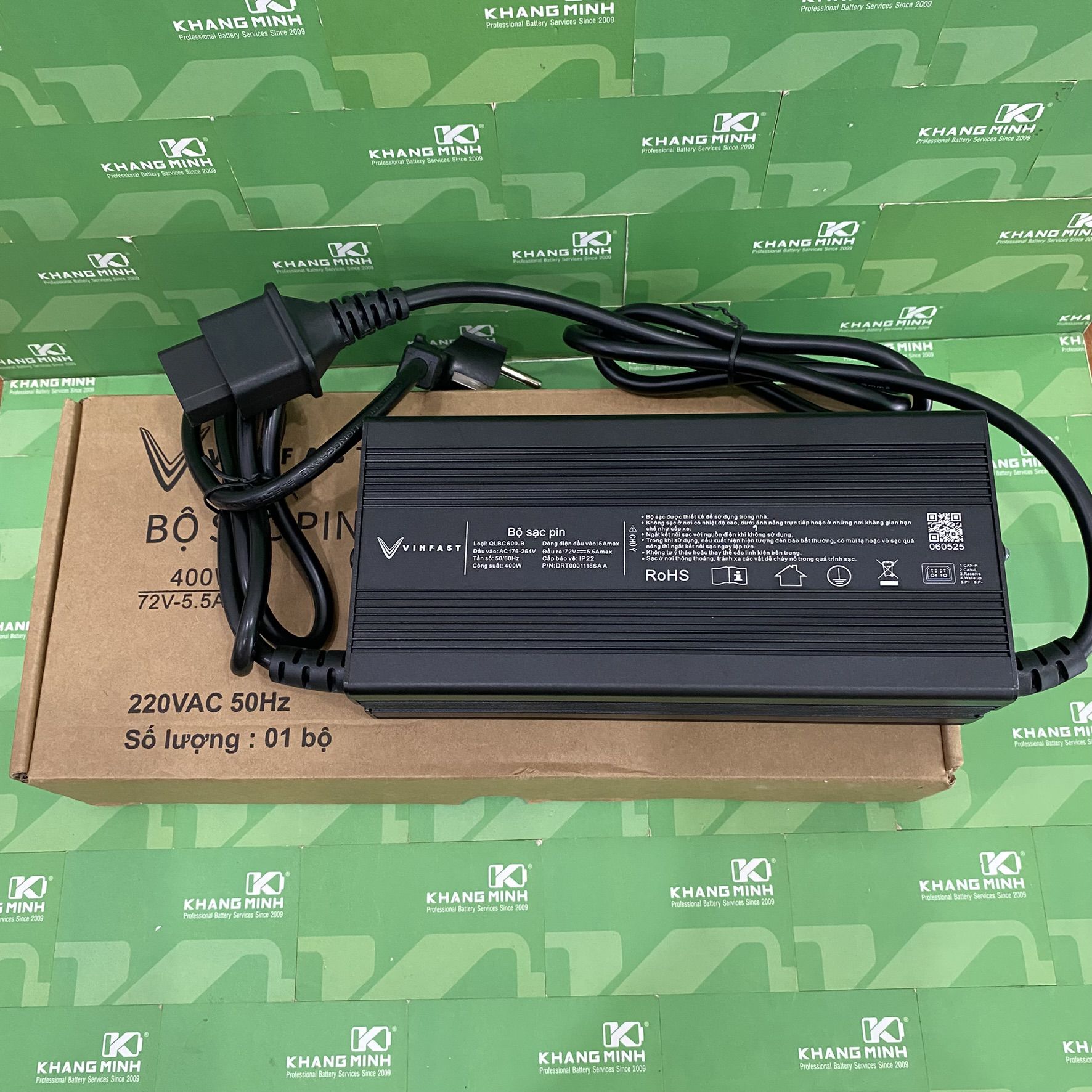 Sạc 400W 2025 72V Vinfast Klara Neo, Evo Neo và Feliz Neo